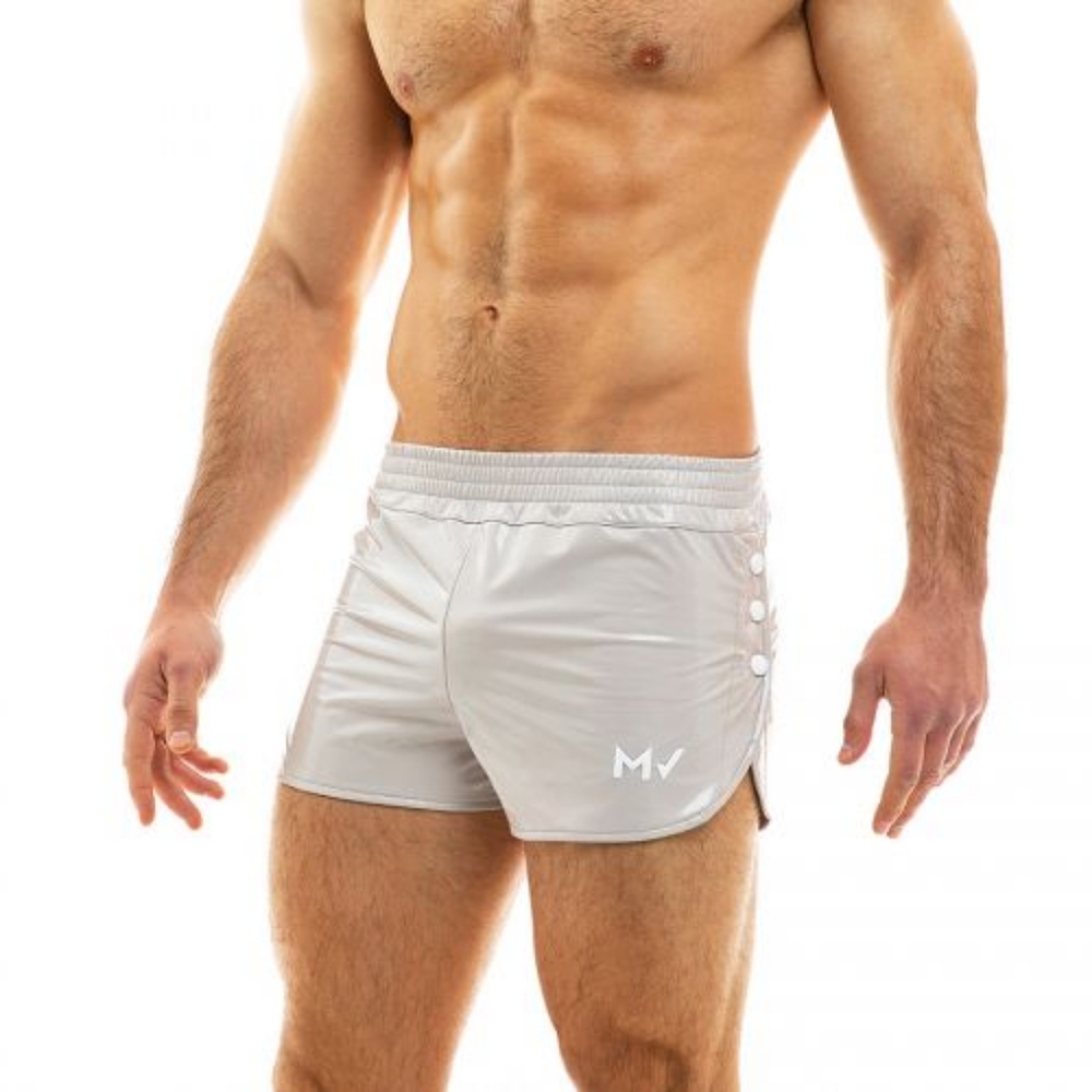 Modus Vivendi Viral Vinyl Snap Shorts Gray Small